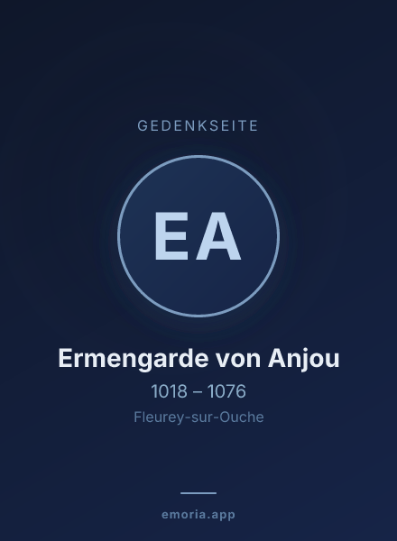 Gedenkportrait von Ermengarde von Anjou