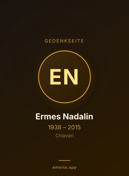 Gedenkportrait von Ermes Nadalin