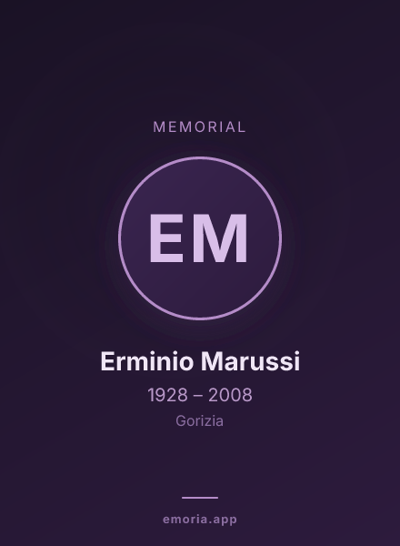 Memorial portrait of Erminio Marussi