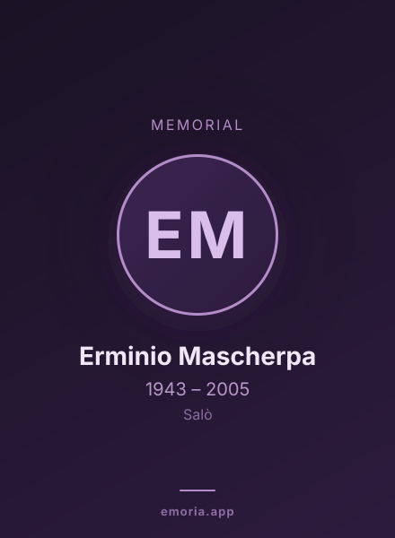 Memorial portrait of Erminio Mascherpa