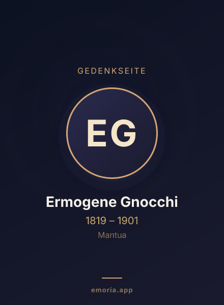 Gedenkportrait von Ermogene Gnocchi