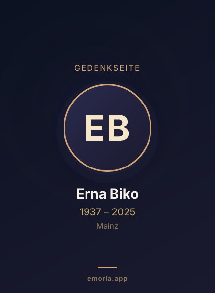 Gedenkportrait von Erna Biko
