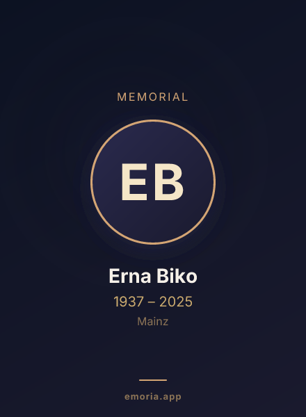 Memorial portrait of Erna Biko