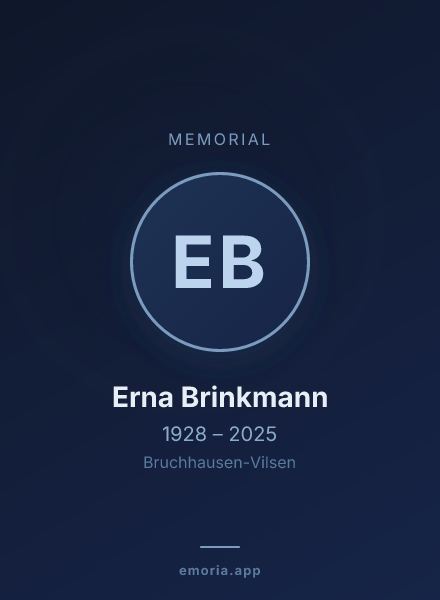 Memorial portrait of Erna Brinkmann