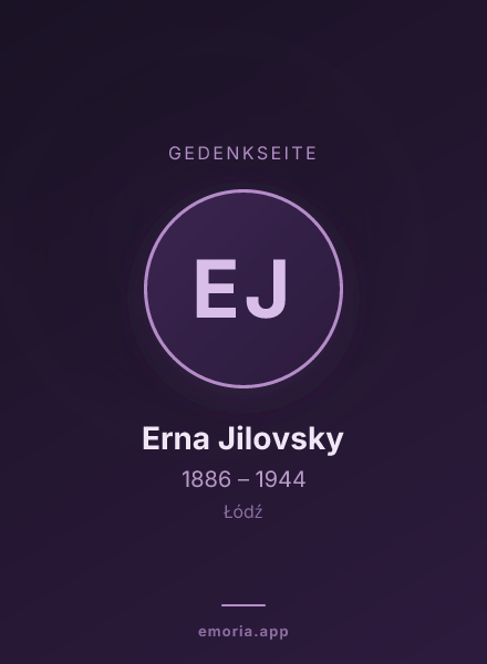 Gedenkportrait von Erna Jilovsky