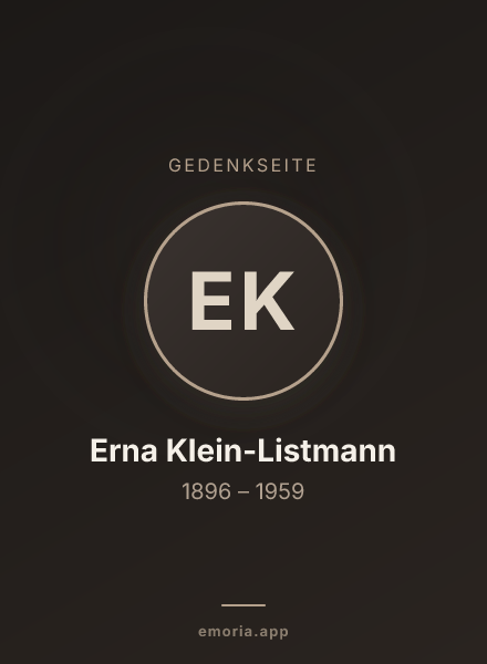 Gedenkportrait von Erna Klein-Listmann