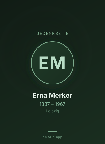 Gedenkportrait von Erna Merker
