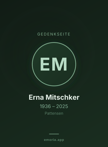 Gedenkportrait von Erna Mitschker