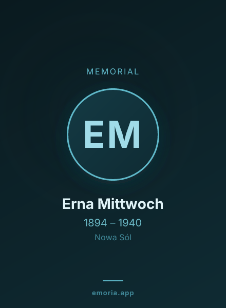 Memorial portrait of Erna Mittwoch