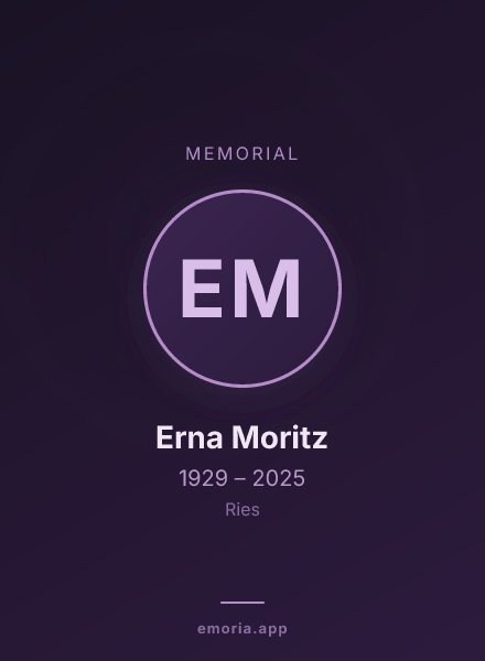 Memorial portrait of Erna Moritz