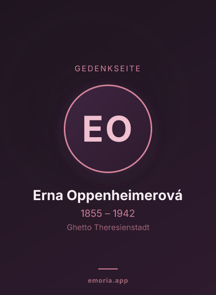 Gedenkportrait von Erna Oppenheimerová