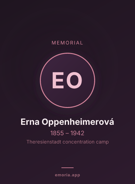 Memorial portrait of Erna Oppenheimerová