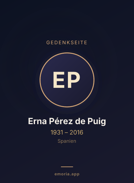 Gedenkportrait von Erna Pérez de Puig