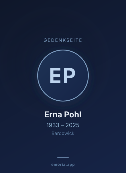 Gedenkportrait von Erna Pohl