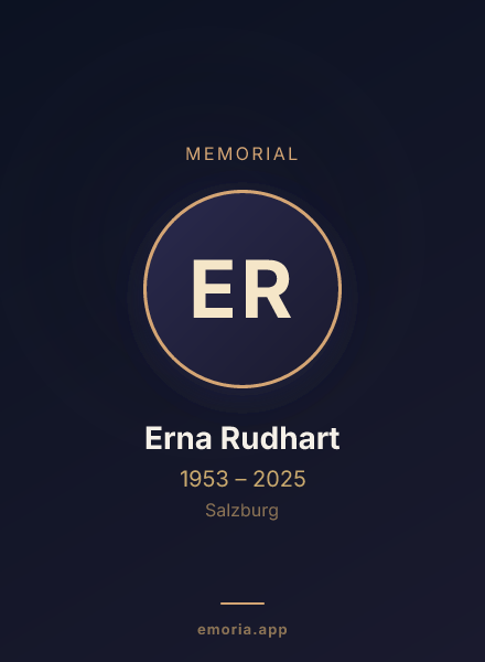 Memorial portrait of Erna Rudhart