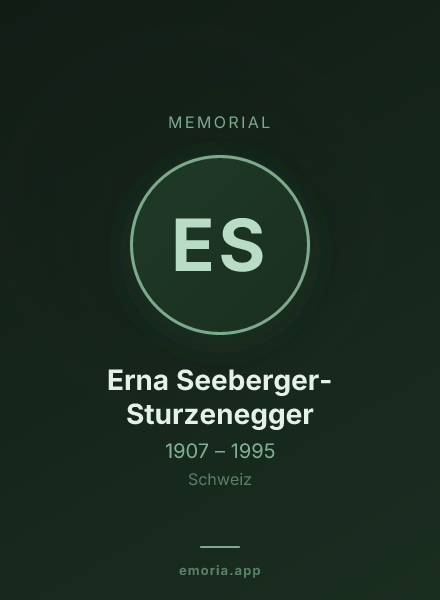 Memorial portrait of Erna Seeberger-Sturzenegger