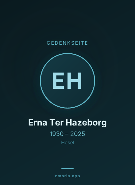 Gedenkportrait von Erna Ter Hazeborg