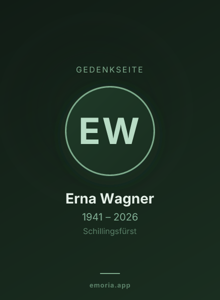 Gedenkportrait von Erna Wagner