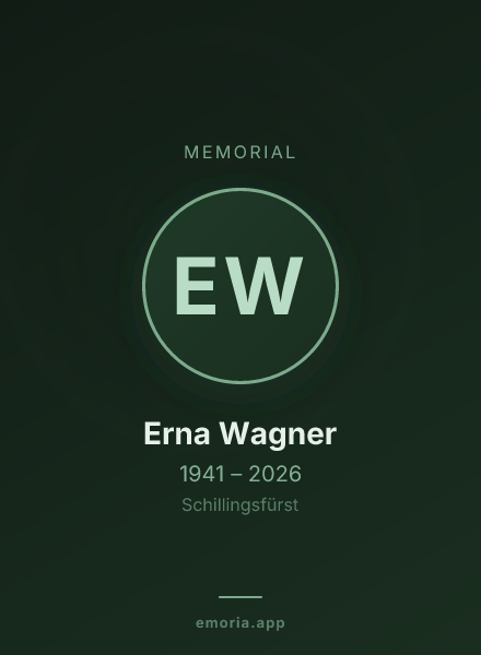Memorial portrait of Erna Wagner