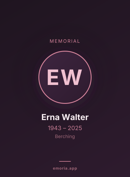 Memorial portrait of Erna Walter