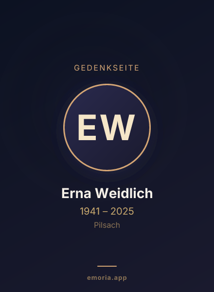 Gedenkportrait von Erna Weidlich