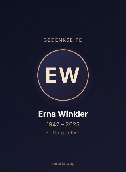 Gedenkportrait von Erna Winkler
