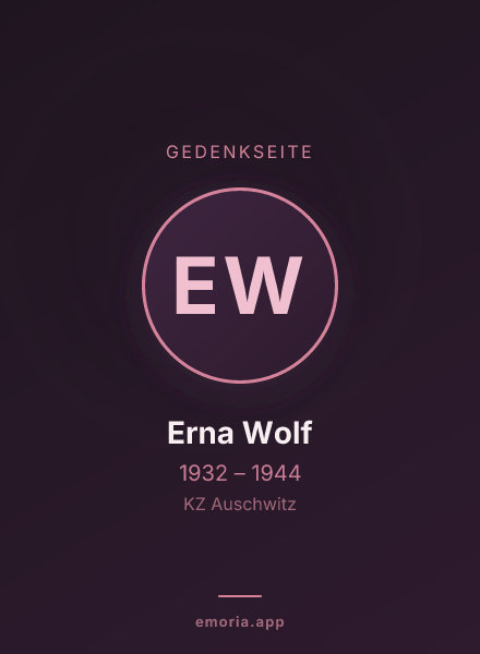 Gedenkportrait von Erna Wolf