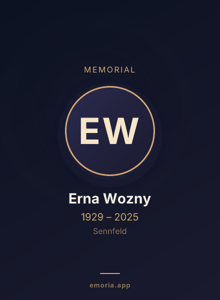 Memorial portrait of Erna Wozny