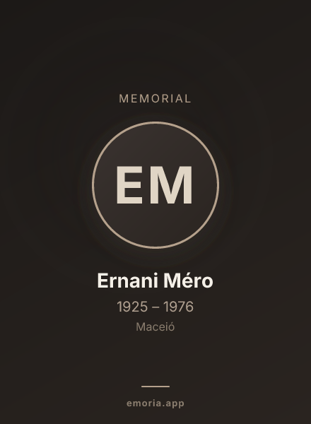 Memorial portrait of Ernani Méro