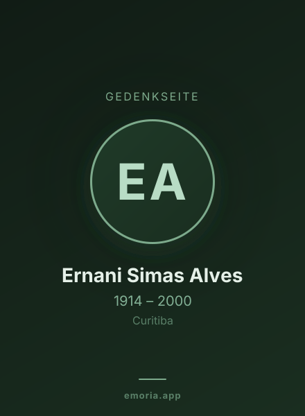 Gedenkportrait von Ernani Simas Alves