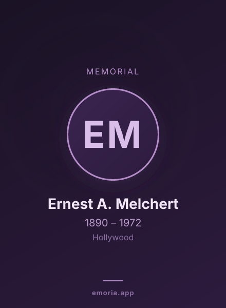 Memorial portrait of Ernest A. Melchert