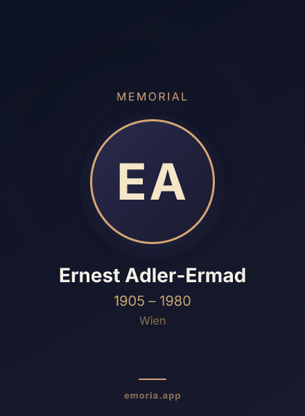 Memorial portrait of Ernest Adler-Ermad