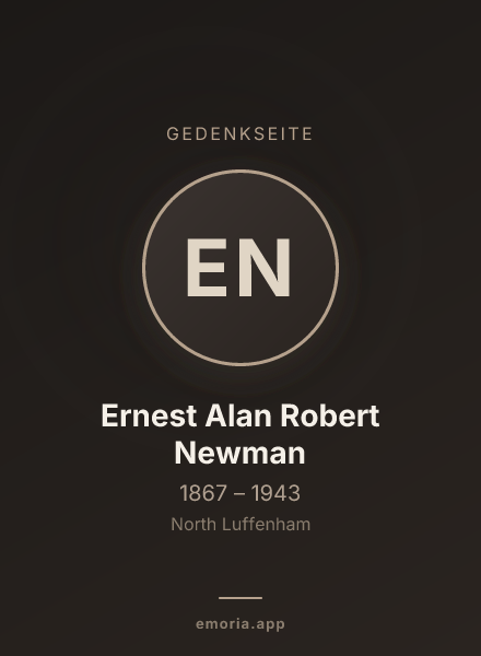 Gedenkportrait von Ernest Alan Robert Newman