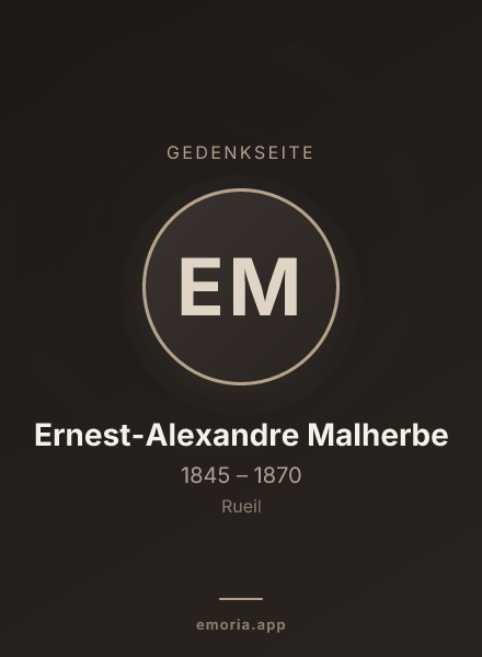 Gedenkportrait von Ernest-Alexandre Malherbe