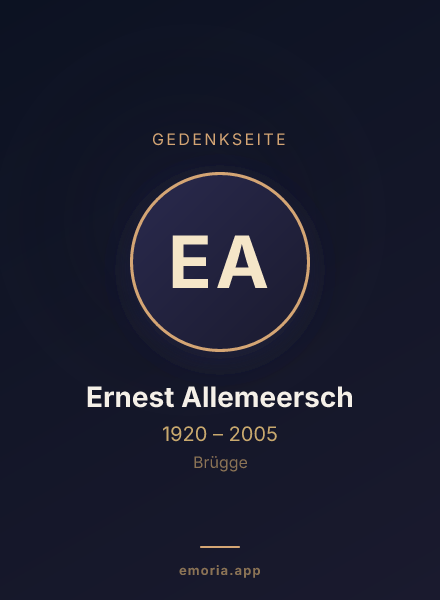 Gedenkportrait von Ernest Allemeersch