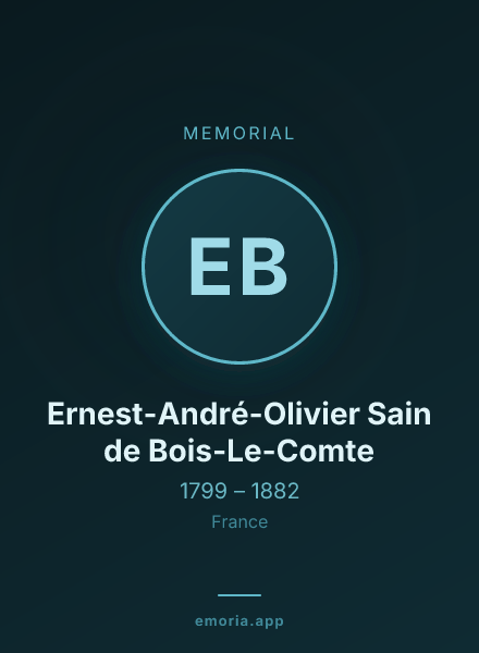 Memorial portrait of Ernest-André-Olivier Sain de Bois-Le-Comte
