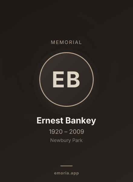 Memorial portrait of Ernest Bankey