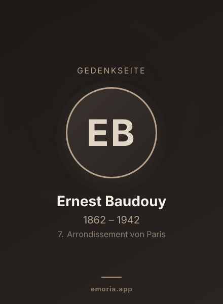 Gedenkportrait von Ernest Baudouy