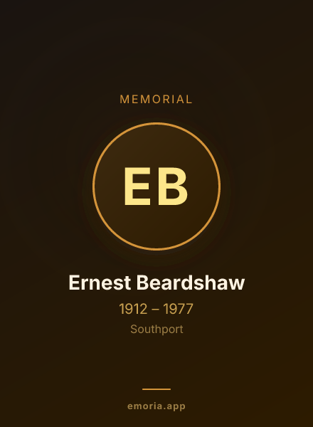 Memorial portrait of Ernest Beardshaw