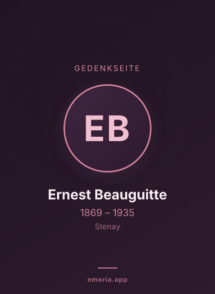 Gedenkportrait von Ernest Beauguitte