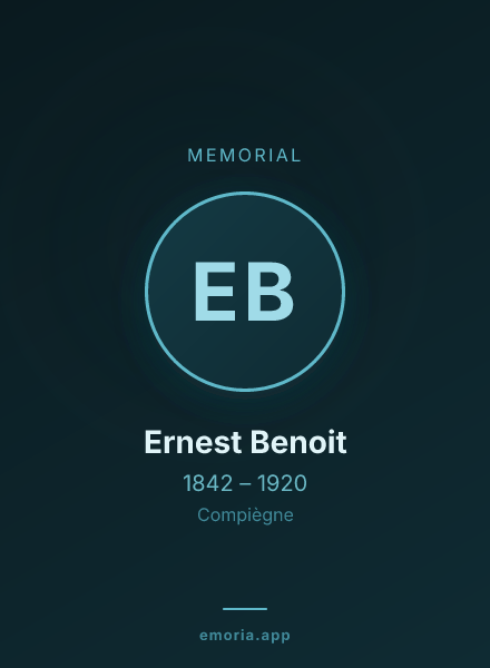Memorial portrait of Ernest Benoit