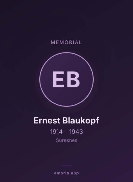 Memorial portrait of Ernest Blaukopf