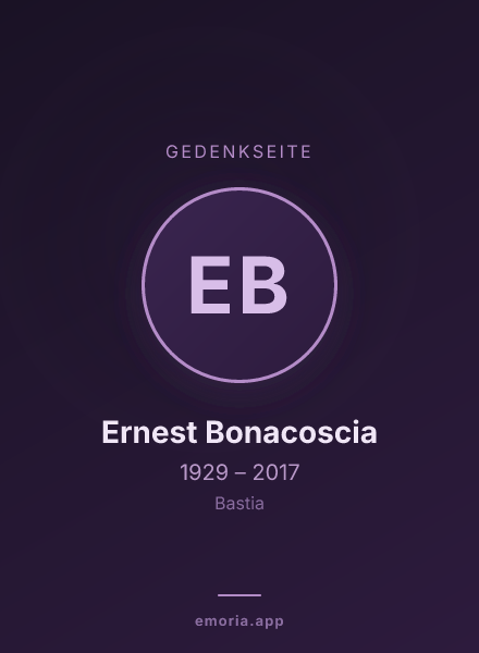 Gedenkportrait von Ernest Bonacoscia