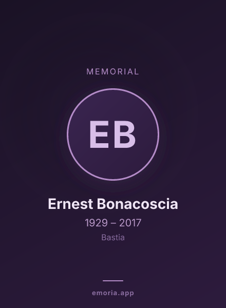 Memorial portrait of Ernest Bonacoscia