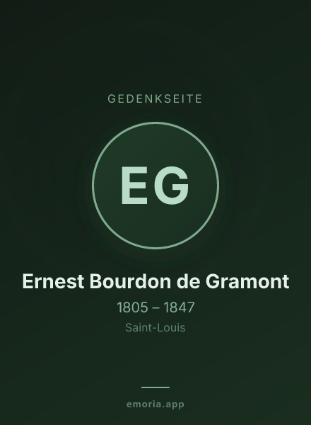 Gedenkportrait von Ernest Bourdon de Gramont