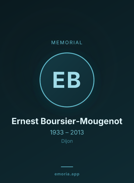 Memorial portrait of Ernest Boursier-Mougenot