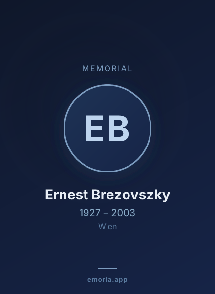 Memorial portrait of Ernest Brezovszky