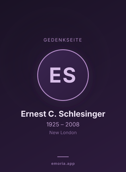 Gedenkportrait von Ernest C. Schlesinger