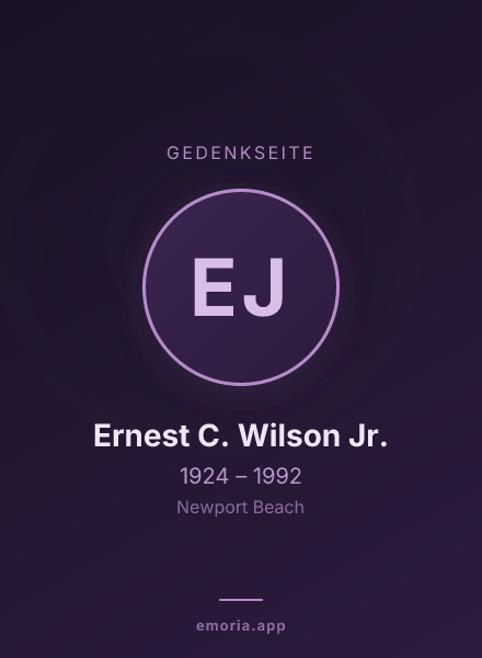 Gedenkportrait von Ernest C. Wilson Jr.