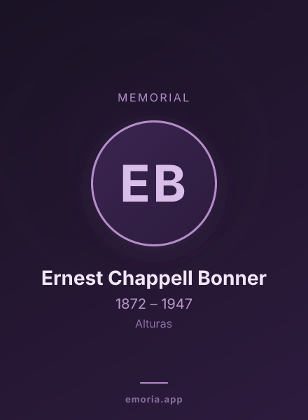 Memorial portrait of Ernest Chappell Bonner